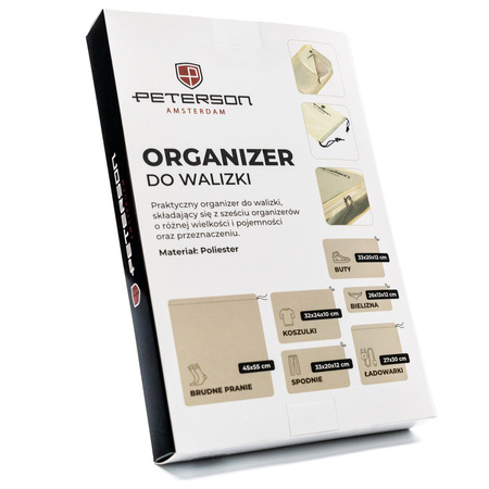 Reiseorganizer-Set für Koffer – Peterson