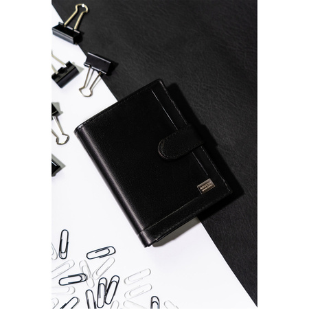 Kompakte Herren Geldbörse für Karten aus Echtleder – Rovicky