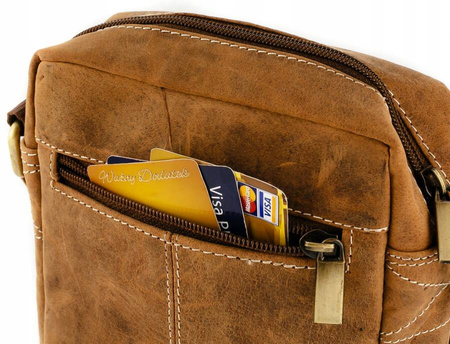 Herren Ledertasche mit langem Schulterriemen – Always Wild