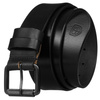 Peterson: Schwarzer Gürtel aus Leder für Herren mit traditioneller Schnalle