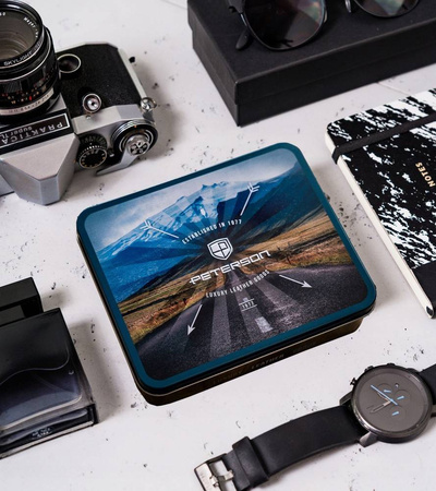 Große, horizontale Herren Geldbörse aus Echtleder – Peterson