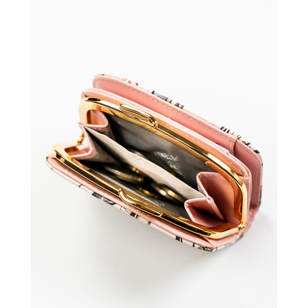 Moderne Damen Geldbörse aus Öko-Leder mit Druckknopf und Bügelverschluss – Peterson