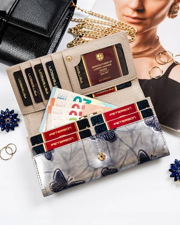 Große Damen Geldbörse aus echtem Leder – Peterson