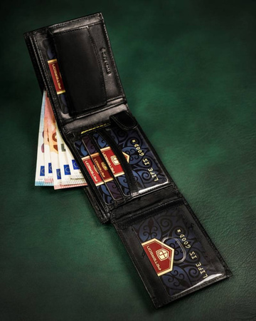 Große Herren Geldbörse aus Leder ohne Verschluss – Peterson