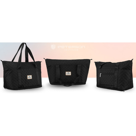 Schwarze, trainingstasche aus Polyester, mit einem Fach - Peterson