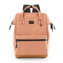 Sportlicher Damen Rucksack aus wasserdichtem Stoff in Pfirsichfarbe – Himawari