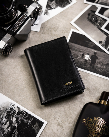 Geschenkset: Herren Geldbörse aus Leder, Kartenetui und Schlüsselanhänger – Peterson