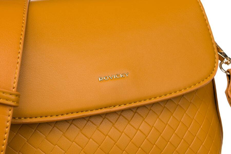 Damen Umhängetasche aus Öko-Leder mit Klappe – Rovicky