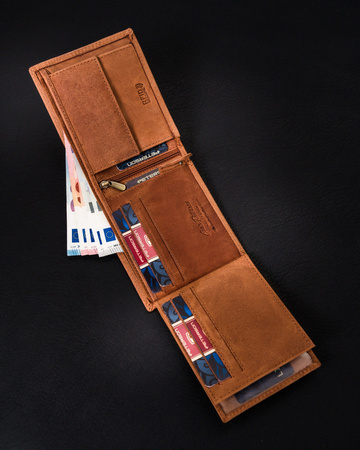 Herren Geldbörse aus Leder mit Fach für Fahrzeugschein – Peterson