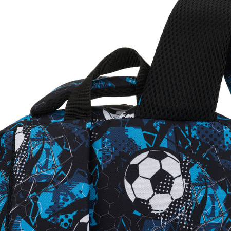 Peterson Schulranzen aus Polyester mit Fußballmuster