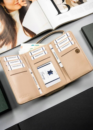 Klassische, horizontale Damen Geldbörse aus Öko-Leder – 4U Cavaldi