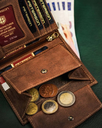 Herren Geldbörse aus Leder mit patriotischem Motiv – Peterson