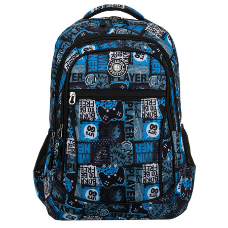 Peterson Schulrucksack für Jugendliche aus Polyester mit Gaming-Muster