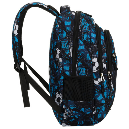 Peterson Schulranzen aus Polyester mit Fußballmuster