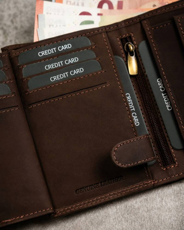 Herren Geldbörse aus Echtleder im Hochformat – Always Wild