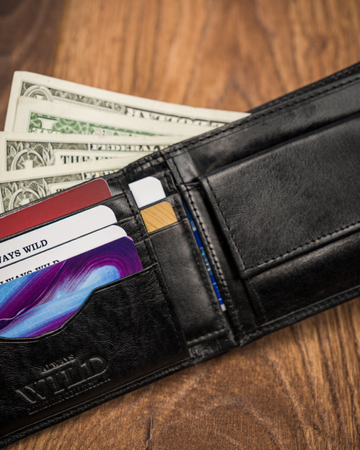 Herren Geldbörse aus Leder Always Wild® für Karten