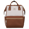 Beige-brauner Damen-Rucksack aus Polyester mit Laptopfach - Peterson