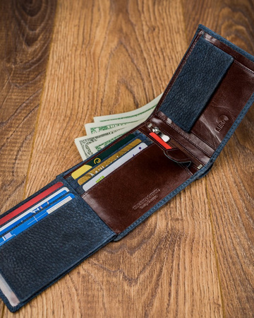 Bunte Herren Geldbörse aus Echtleder – Forever Young