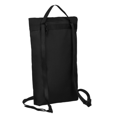 Geräumiger Rucksack-Beutel aus synthetischem Material in Schwarz – Rovicky