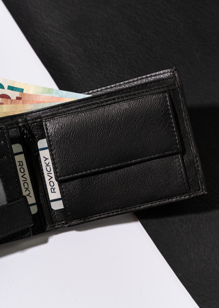 Herren Geldbörse aus Leder in horizontalem Format ohne Verschluss – Always Wild