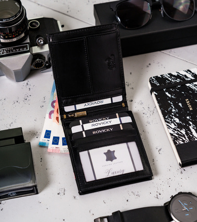 Herren Geldbörse mit Kartenfächern und RFID Protect – Rovicky