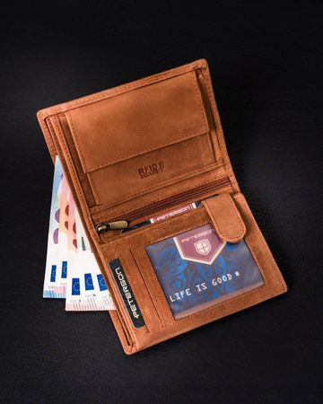 Herren Geldbörse ohne Verschluss aus Nubukleder – Peterson