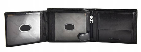 Schwarze Herren Geldbörse aus Echtleder mit Kette – Peterson