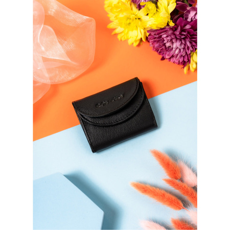 Elegante Damen Karten- und Bargeldbörse in Schwarz – Rovicky