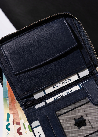 Große Herren Geldbörse aus Leder mit Reißverschluss – Always Wild