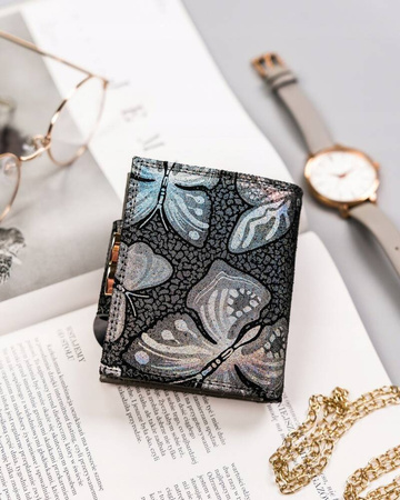 Kleine Damen Geldbörse aus Leder mit Druckknopf – Peterson