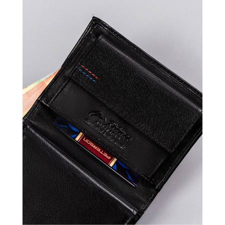 Herren Geldbörse aus Leder als Geschenk mit Schlüsselanhänger und Survival-Karte – Peterson