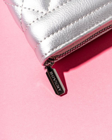 Große, gesteppte Damen Federmäppchen-Geldbörse mit Reißverschluss – Rovicky