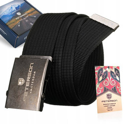 Rustikaler Stoffgürtel mit Metallschnalle – Peterson