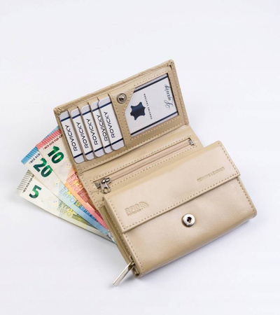 Damen Geldbörse aus Leder mit Druckverschluss – Rovicky