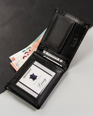 Elegante Herren Geldbörse aus echtem Leder – Rovicky