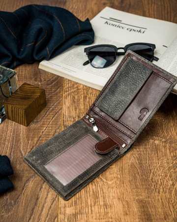 Bunte Herren Geldbörse aus Echtleder – Forever Young