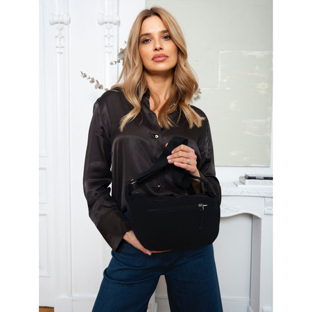 Geräumige Damen Gürteltasche aus Polyester in Schwarz – Peterson