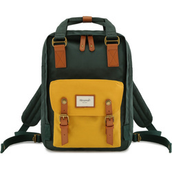 Stilvoller City Rucksack grün-gelb für mobile Geräte – Himawari