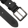 Klassischer, schwarzer Herren-Gürtel aus Leder mit traditioneller Schnalle - Peterson