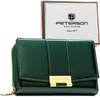 Damen-Geldbörse aus grünem, lackiertem Öko-Leder mit RFID-System – Peterson