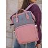Damen Rucksack „Mommy Bag“ in Grau-Rosa – Peterson