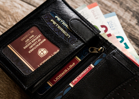 Herren Geldbörse aus Leder mit Verschluss – Peterson