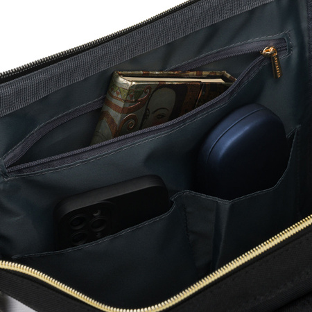 Damen-Rucksack aus Polyester in Grau-Schwarz, ideal als Handgepäck - Peterson