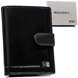 Kompakte Herren Geldbörse für Karten aus Echtleder – Rovicky