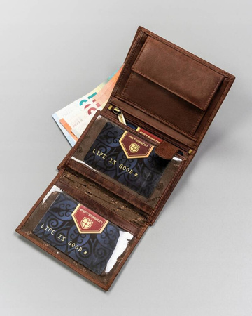 Große Herren Geldbörse aus Leder in Hochformat – Peterson