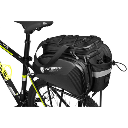 Schwarze Fahrradtasche für den Gepäckträger – Peterson
