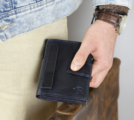 Herren Geldbörse aus Echtleder im Retro-Stil – Rovicky