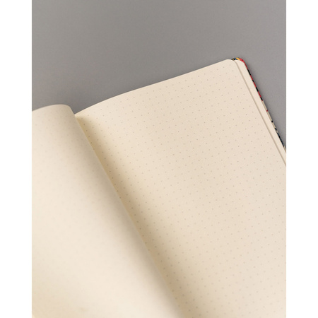 Blumiges, farbenfrohes Notizbuch mit Punktmuster – Peterson