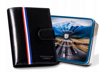 Große Herren Geldbörse mit Druckknopfverschluss – Peterson