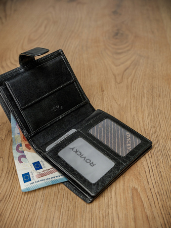 Elegante Herren Geldbörse aus Echtleder – Rovicky